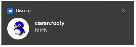 Ciaran Dalton ban message